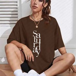 TOGS & TERRE Women Printed Organic Cotton Drop-Shoulder Sleeves Oversized T-shirt-picture-48