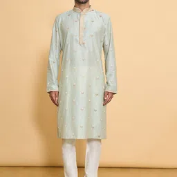 Arihant Rai Sinha Geometric Embroidered Thread Work Straight Kurta with Churidar-image-67