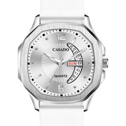 CASADO Men Embellished Dial & Silicon Straps Analogue Watch CSD-653-SILVER-WHITE-DD-image-90