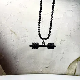 Psight Unisex Barbell Pendant With Chain-32