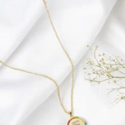 Joker & Witch Golden Starlet Alphabet F Necklace-picture-38