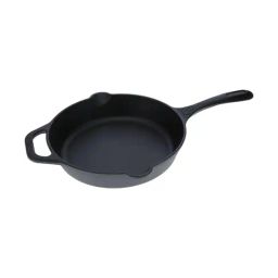 Victoria Black Cast Iron Pre-Seasoned Frying Pan with Long Handle (10 Inch)-42