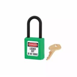 MASTER LOCK Key Safety Padlock 6 mm Shackle, 406GRN-image-97