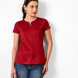 R.Code by The Roadster Life Co. Women Keyhole Neck Tops-picture-9