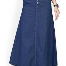 Tripursundari Fashion Dyed Five Buttoned A-Line Maxi Skirt-image-57