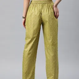 Juniper Green Chevron Pattern Pants image 2