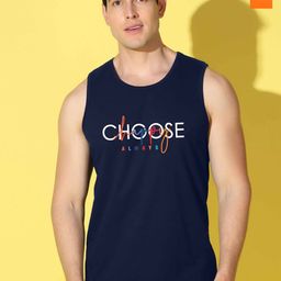 SLOWLORIS Pack of 2 Printed Combed Cotton Vest VSL26 CMB(CHS NAVY)(ADV ORANGE)-image-79
