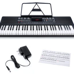 JUAREZ Octavé JRK660MDKL 61-Key Electronic Teaching Keyboard Piano with MIDI |Key Lights | Key Note Stickers |Music Sheet Stand| 200 Rhythms | 200 Timbres |40 Demos|8 Percussions, With MIC image 4