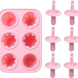 HUSAINI MART | 6 Cavity Ice Cream Reusable Silicone Ice Cream Maker for Children and Adults Mini Dorm Ice Maker Creative Kids DIY Ice Cream on Model image 1