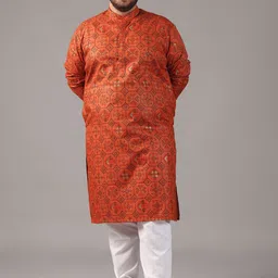 SOJANYA PLUS Men Printed Regular Kurta with Pyjamas-9