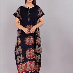 AAKARSHANA Printed Maxi Nightdress-picture-49