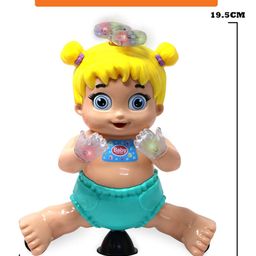 YAMAMA 360 Degree Rotating Musical & Dancing Doll with Bump n Go Action - Multicolour image 3