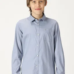 French Connection Boys Premium Cutaway Collar Solid Cotton Casual Shirt-picture-32