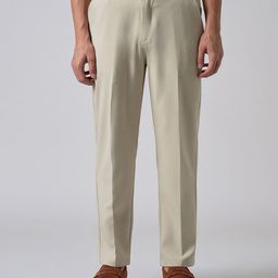 Banana Club Men Ecru Beige Relaxed Fit Trousers-image-63