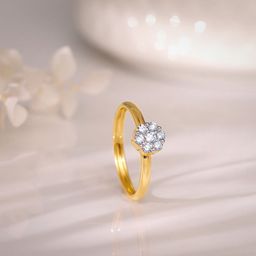 GIVA Gold Elegant Spark Diamond Ring-31