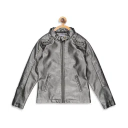 Elle Kids Grey Solid Jacket-image-31