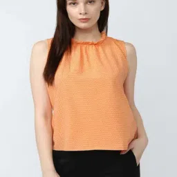 Van Heusen Orange Printed Top-picture-3