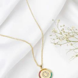 Joker & Witch Golden Starlet Alphabet O Necklace-image-70