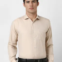 Van Heusen Men Spread Collar Textured Cotton Formal Shirt-picture-37