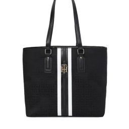 TOMMY HILFIGER 100% Polyester Black Women Tote Bag-15