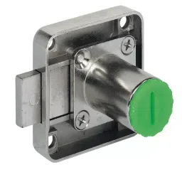 Hafele Symo 3000 22 mm Zinc Alloy Nickel Plated Right Side Rim Drawer Lock, 232.26.600-29