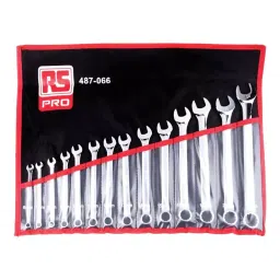 RS PRO 14 Piece Chrome Vanadium Steel Spanner Set Model No 487066-image-56