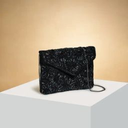 Forever Glam by Pantaloons Black Synthetic Envelope Clutch-image-45
