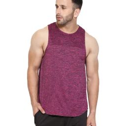 Chkokko Magenta Regular Fit Sports T-Shirt-image-62