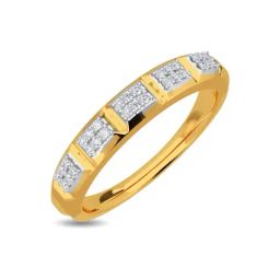 Kisna Diamond & Gold Jewellery Lucaz 14k (585) Diamond & Gold Ring For Men-picture-9
