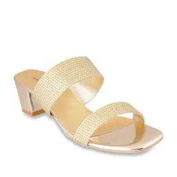 Pelle Albero Women's Golden Ethnic Sandals-image-84