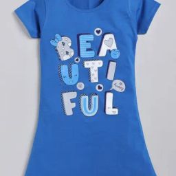Todd N Teen Kids Royal Blue Printed Nighty-image-58