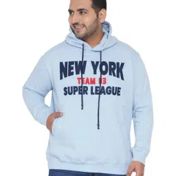 John Pride Light Blue Plus Size Hooded Sweatshirt-image-79