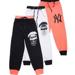 Vimal Jonney Kids Multicolor Printed Trackpants - Pack of 3-image-71