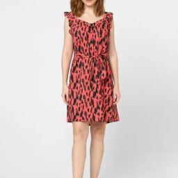 Vero Moda Coral Animal Print A Line Dress-image-16