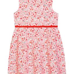 Budding Bees Kids Pink Floral Print Dress-image-90