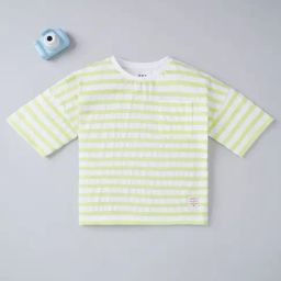 Ed-a-Mamma Kids Green & White StripedT-Shirt-image-26