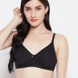 Clovia Black Full Coverage Padded Non-Wired T-Shirt Bra-35