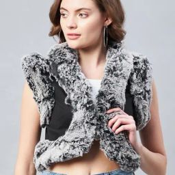 StyleStone Black & Grey Bolero Shrug-image-95