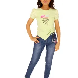 Cutecumber Kids Green Printed Top image 5