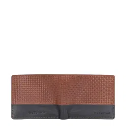 The Vertical Tan Textured Bi-Fold Wallet for Men image 5