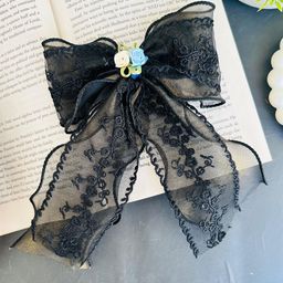 Radhya Accessories Women LaceFlower Embroidery Tail Hair Bow Alligator Clip-image-98