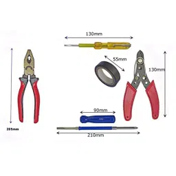 Agam Hand Tool Kit Hand Tools Plastic Head Multicolour (Set of 6) image 2