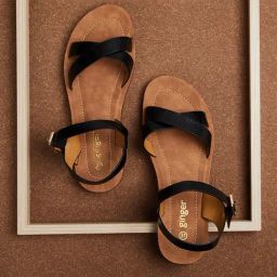 Ginger by Lifestyle Women's Black Ankle Strap Sandals-image-39