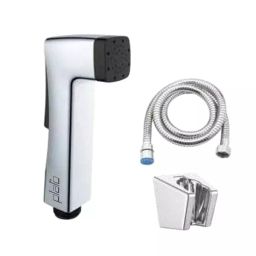 PLATO TWIST Series Health Faucet Set Silver & Black with Wall Hook & 1.5 m SS 304 Tube, 7346-picture-25