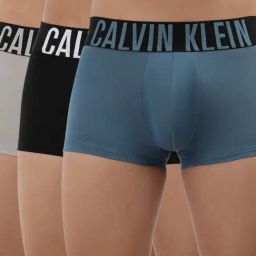 Calvin Klein Multicolored Polyester Solid Low Rise Trunk - Pack of 3-picture-1