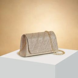 Forever Glam by Pantaloons Golden Synthetic Clutch-picture-15