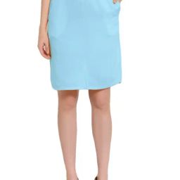 PATRORNA Sky Blue Above Knee Skirt-image-79