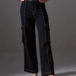 Miss Chase Black Stripes Jeans-picture-2
