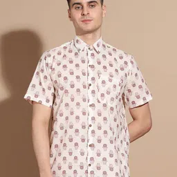 Anouk Men Smart Floral Opaque Printed Casual Shirt-image-65