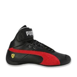 Puma Unisex Black & Rosso Corsa Scuderia Ferrari Future Cat Mid Motorsport Sneakers-image-30
